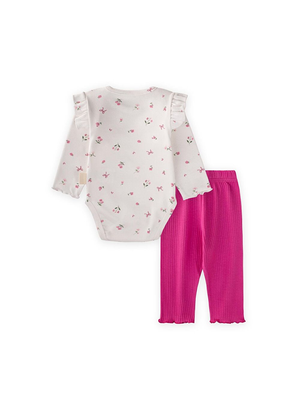 Fitilli Zıbın Takım 0-3 Yaş Ekru-1