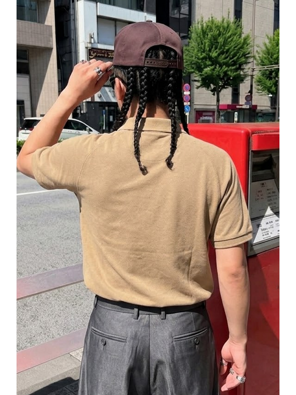 Ekru Erkek Straight Fit Krem Polo Yaka Tişört-2