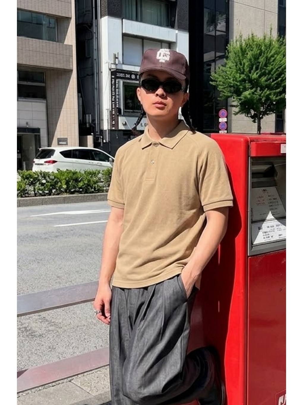 Ekru Erkek Straight Fit Krem Polo Yaka Tişört-3