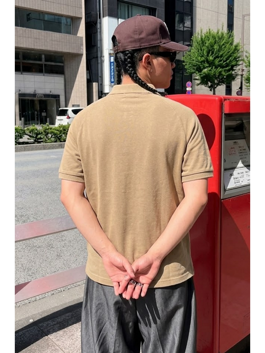 Ekru Erkek Straight Fit Krem Polo Yaka Tişört-5