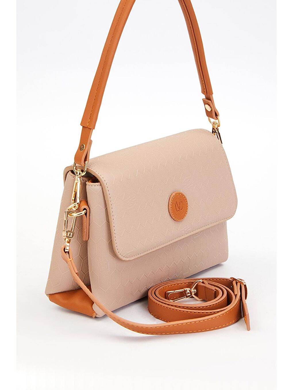 Bej Vizon Kadın Omuz Çantası 930517-1