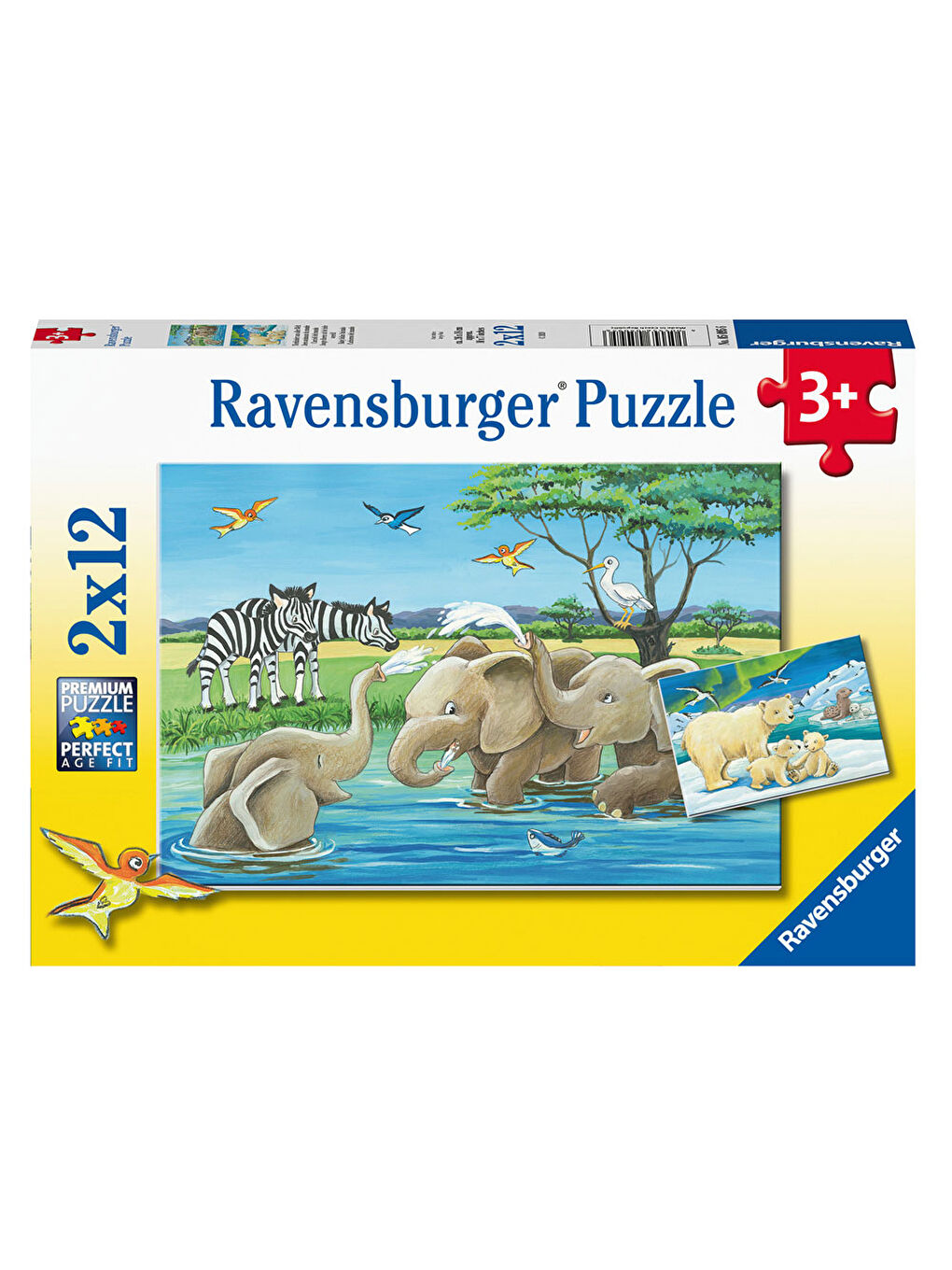 Ravensburger Renksiz 2x12 Parça Puzzle Hayvan Yavruları RPK050956 - 2