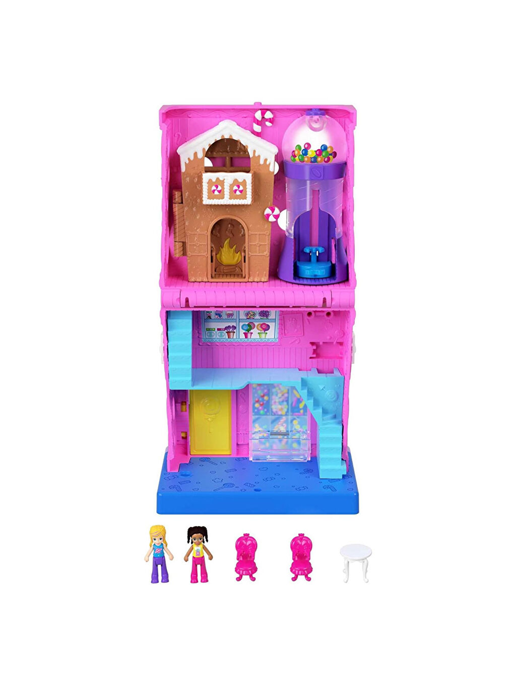 Polly Pocket Renksiz Pollyville Tatlı Mağazası Bebekleri ve Oyun Seti HNB03 - 2