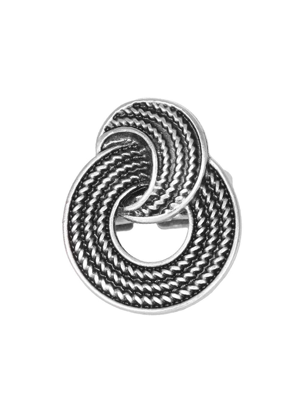 Gri Kadın Antik Gümüş Kaplama Hediye Yüzük-1