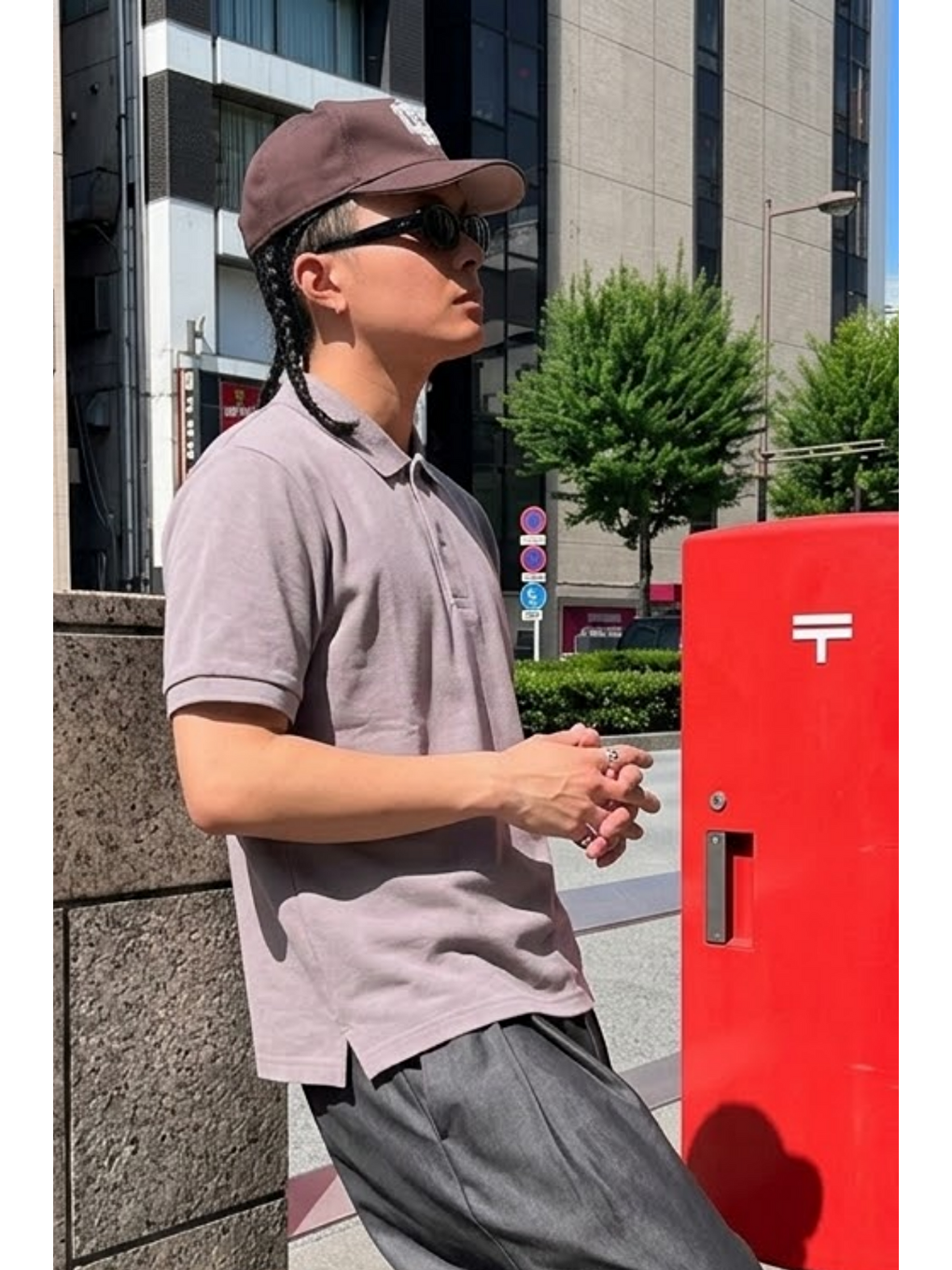 Erkek Straight Fit Gri Polo Yaka Tişört-3