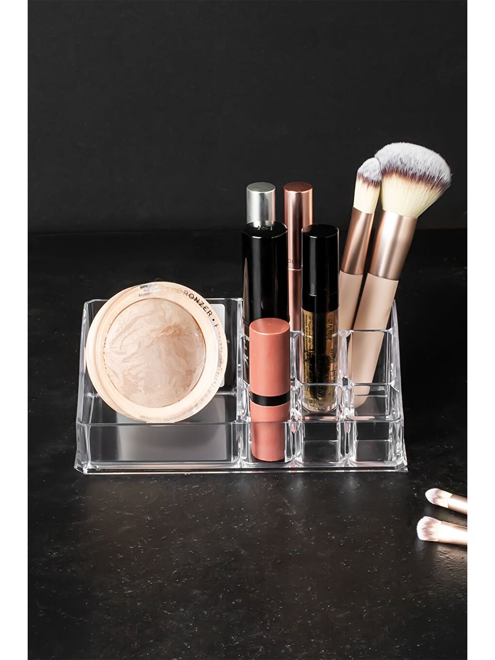 Renksiz Ak-499 8 Bölmeli Düzenleyici Piramit Organizer-2