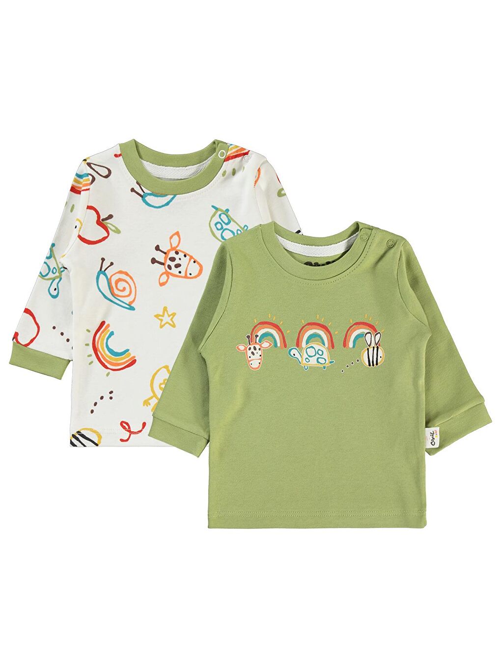 Civil Baby Bebek 2'li Sweatshirt 3-12 Ay Yeşil