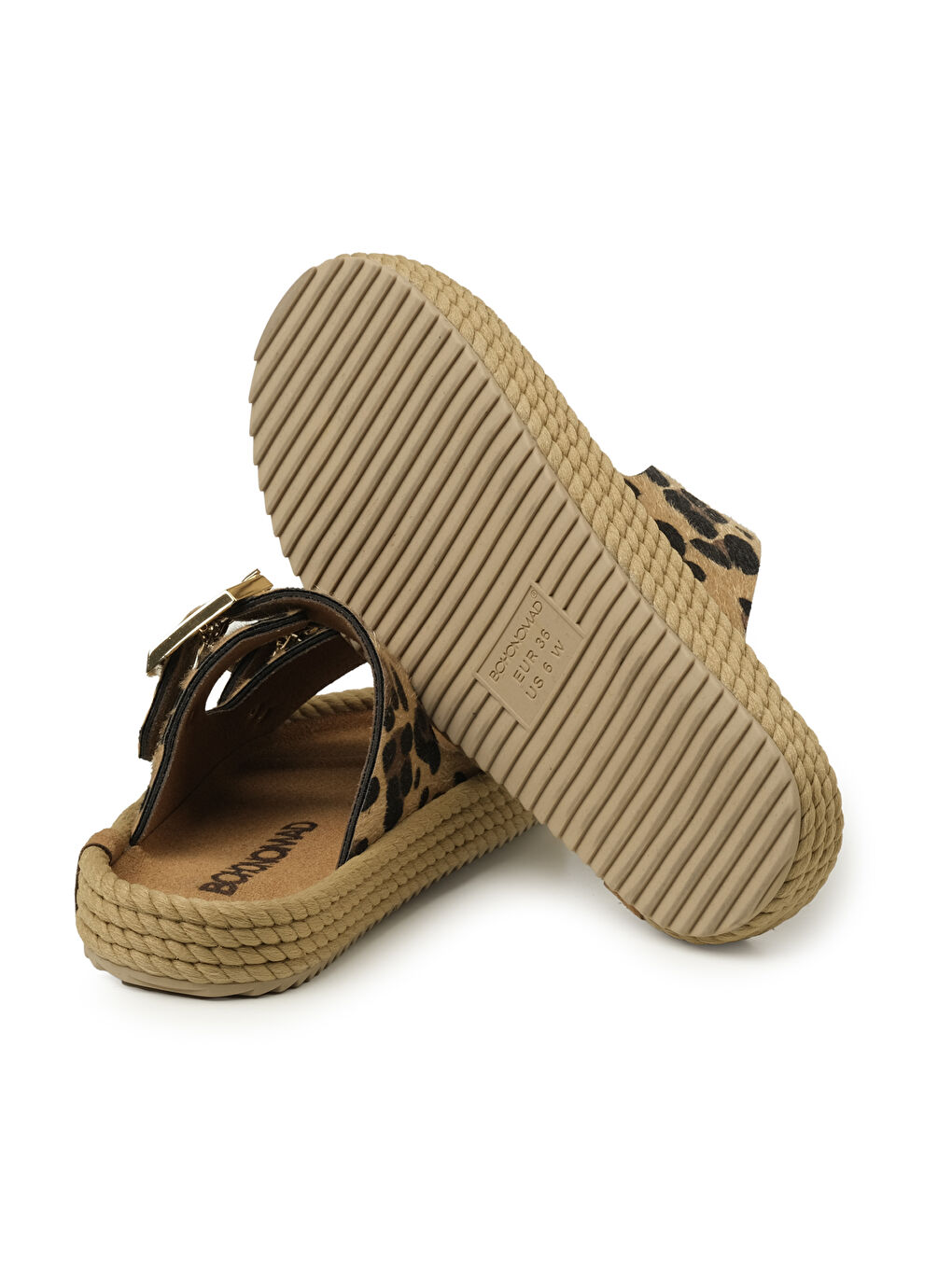 Kahverengi SYD12-LEO Sydney Kadın Terlik Leopar-4