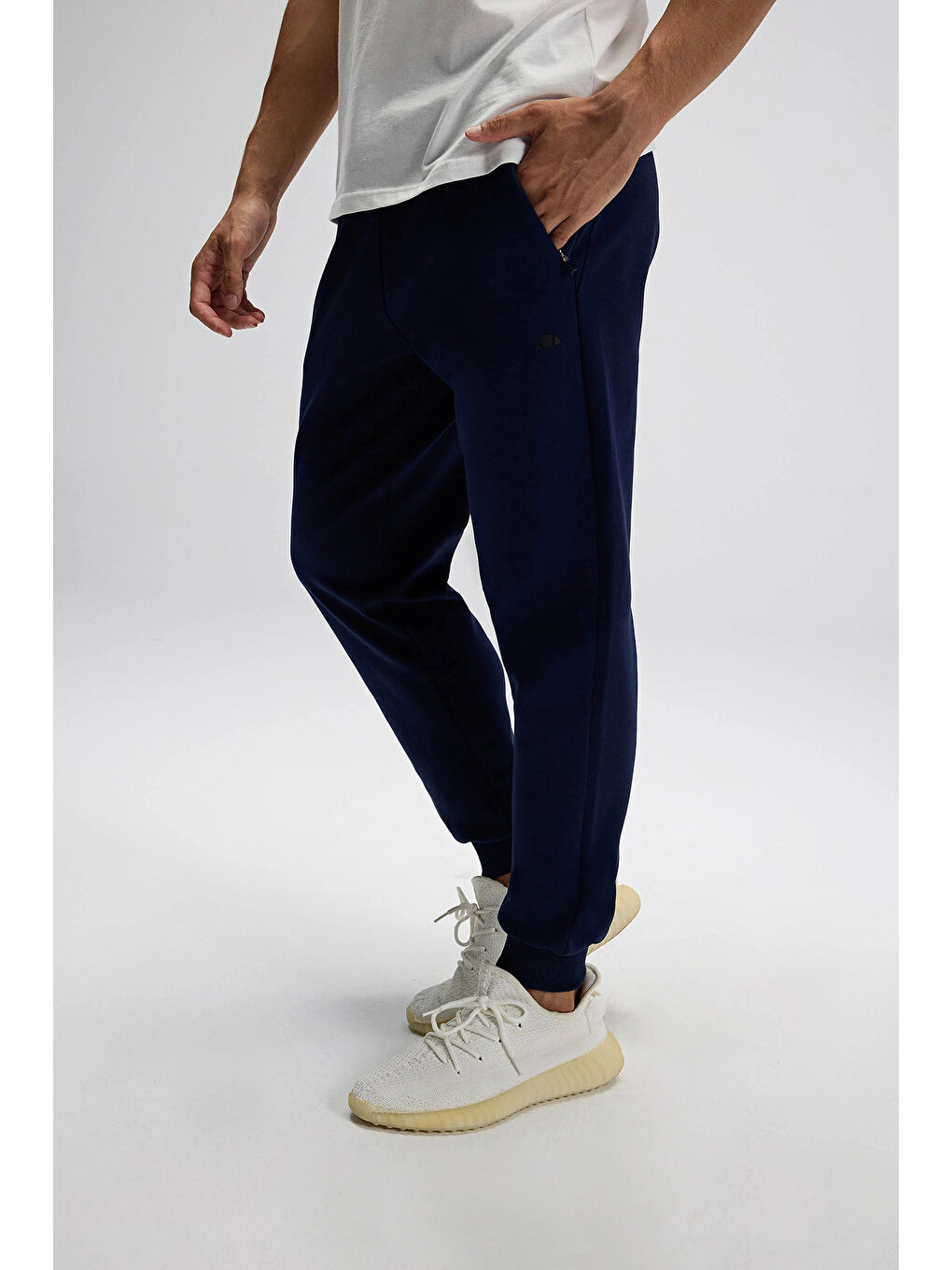 Lacivert Pamuklu Regular Fit Normal Bel Ribanalı Paça Eşofman Altı EM531-NV-3