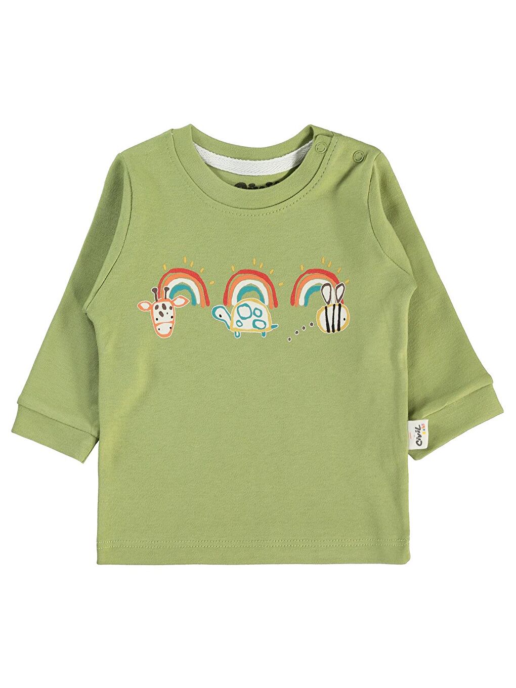 Civil Baby Bebek 2'li Sweatshirt 3-12 Ay Yeşil - 1