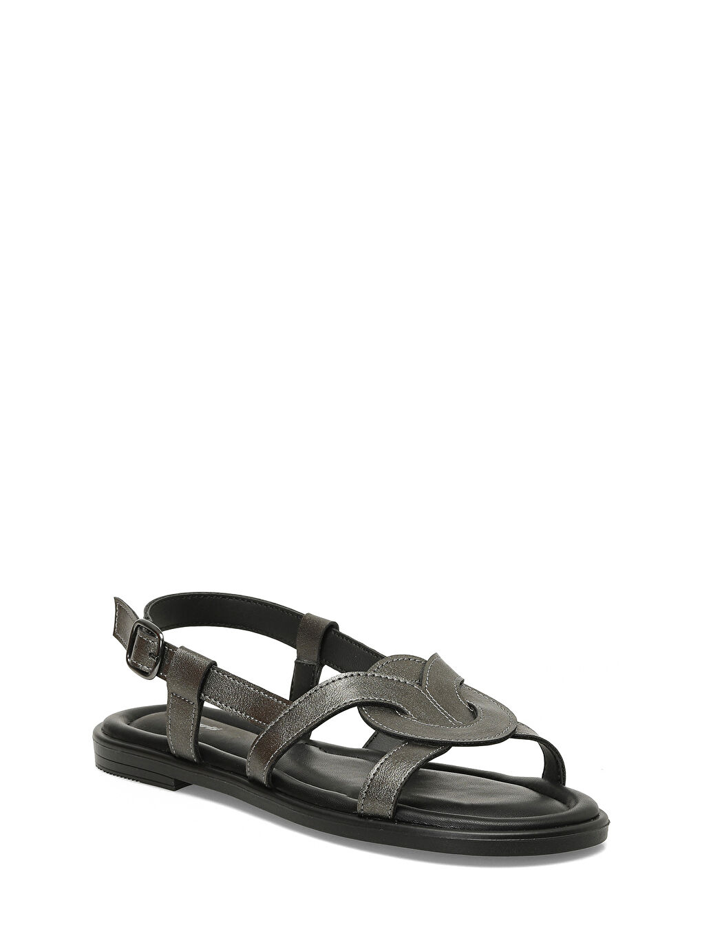 Gri 325053.Z 5FX Gümüş Kadın Düz Sandalet-1