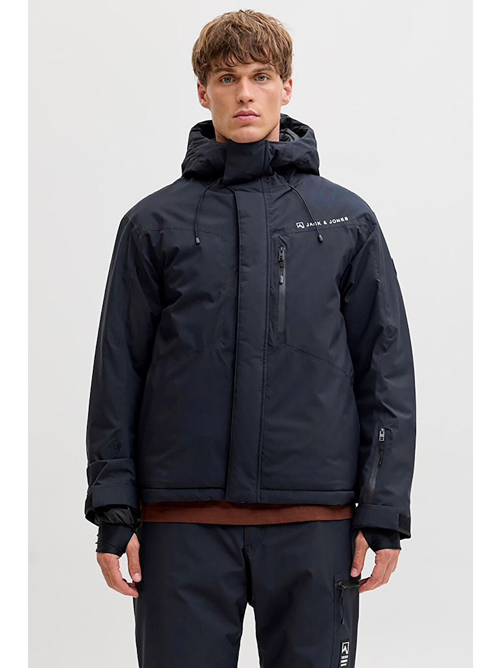 Lacivert Jjalpes Regular Fit Kapüşonlu Yaka Su Geçirmez Mont 12284649