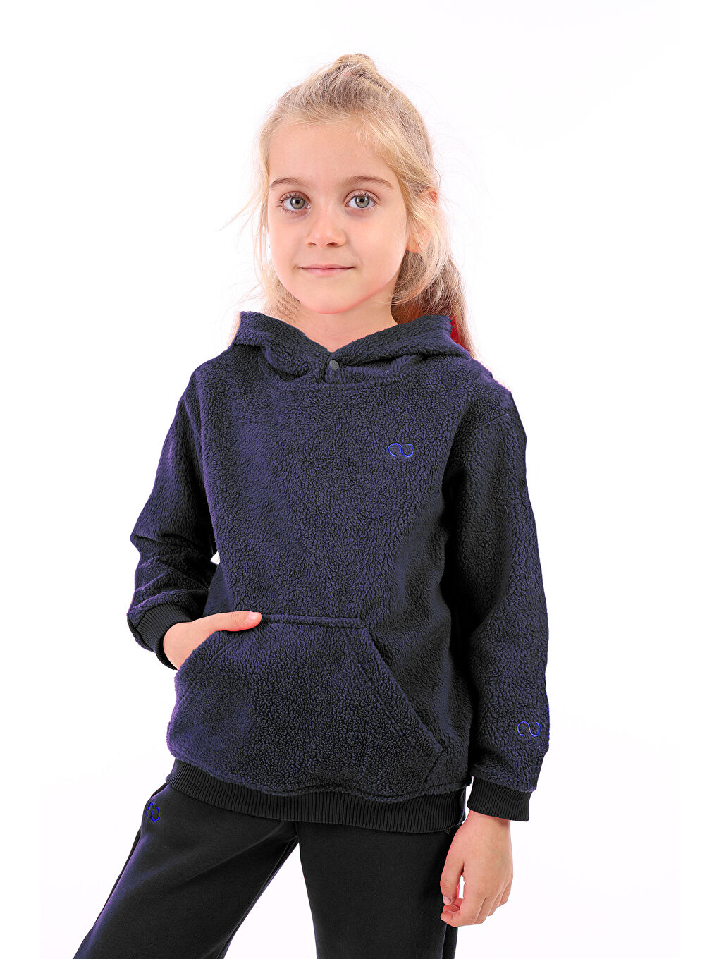 Toontoykids Mavi Unisex Çocuk Nakışlı Sweatshirt