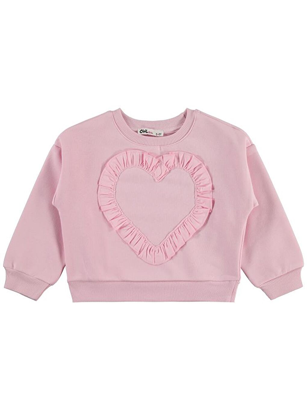 Pembe Girls Kalp Baskılı 2-5 Yaş Eşofman Takımı