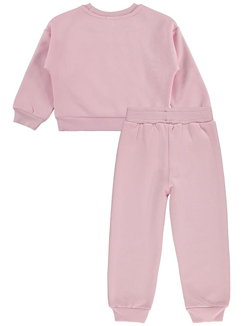 Pembe Girls Kalp Baskılı 2-5 Yaş Eşofman Takımı-2