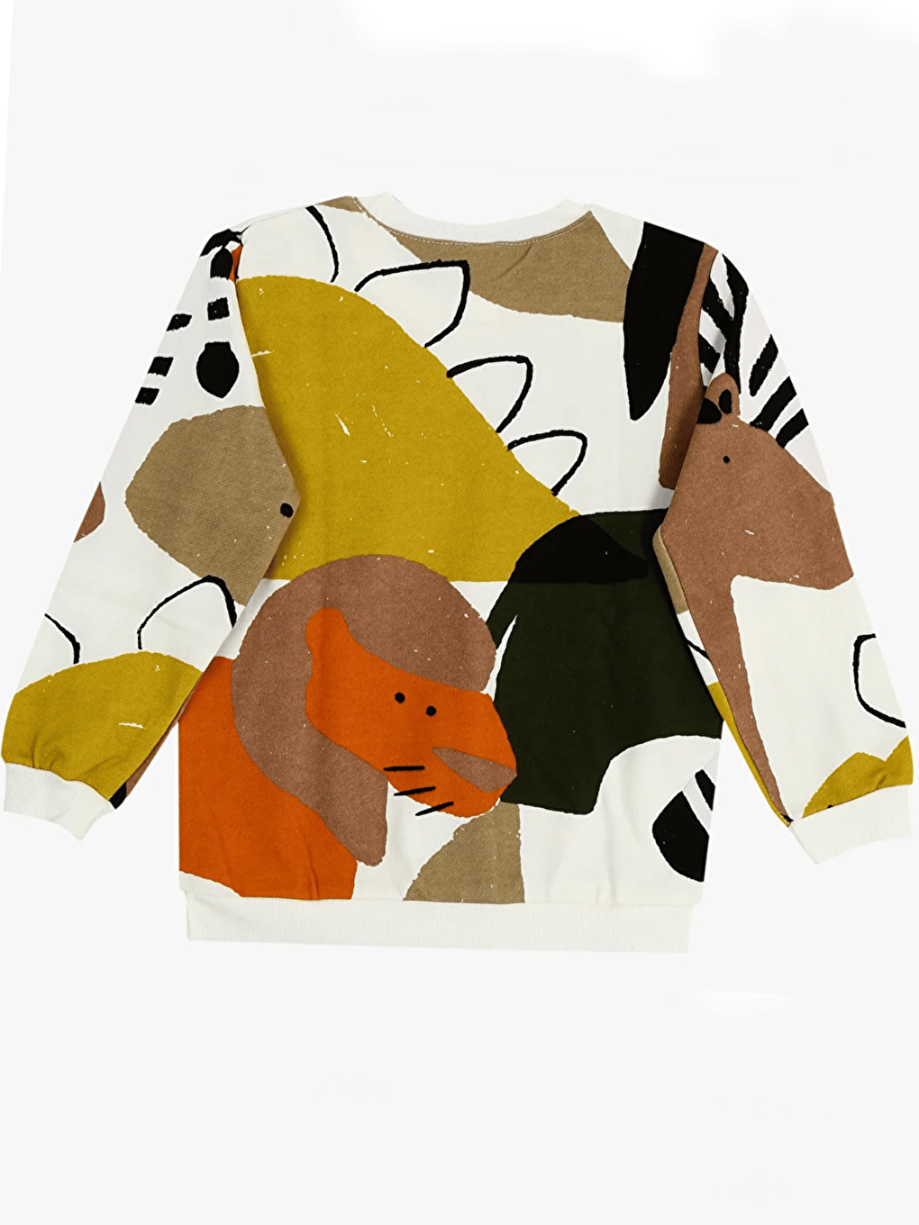 Yeşil Bisiklet Yaka Baskılı Erkek Çocuk Sweatshirt ve Eşofman Alt 2'li Takım-3