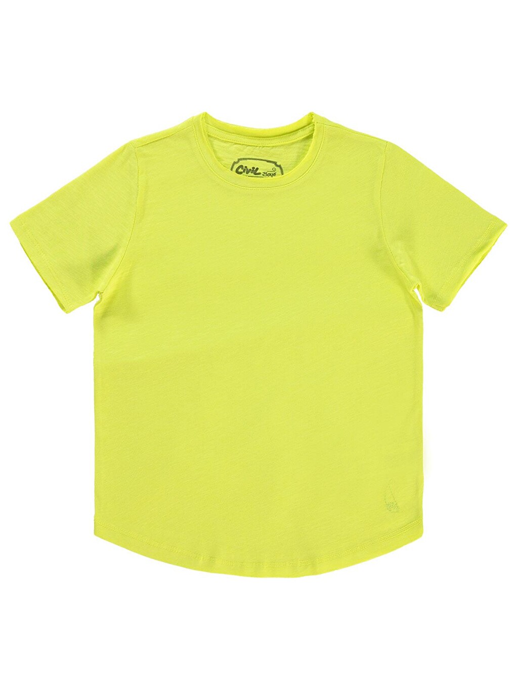 Boys Flamlı Yelkenli Nakışlı 10-13 Yaş Tişört - Sarı