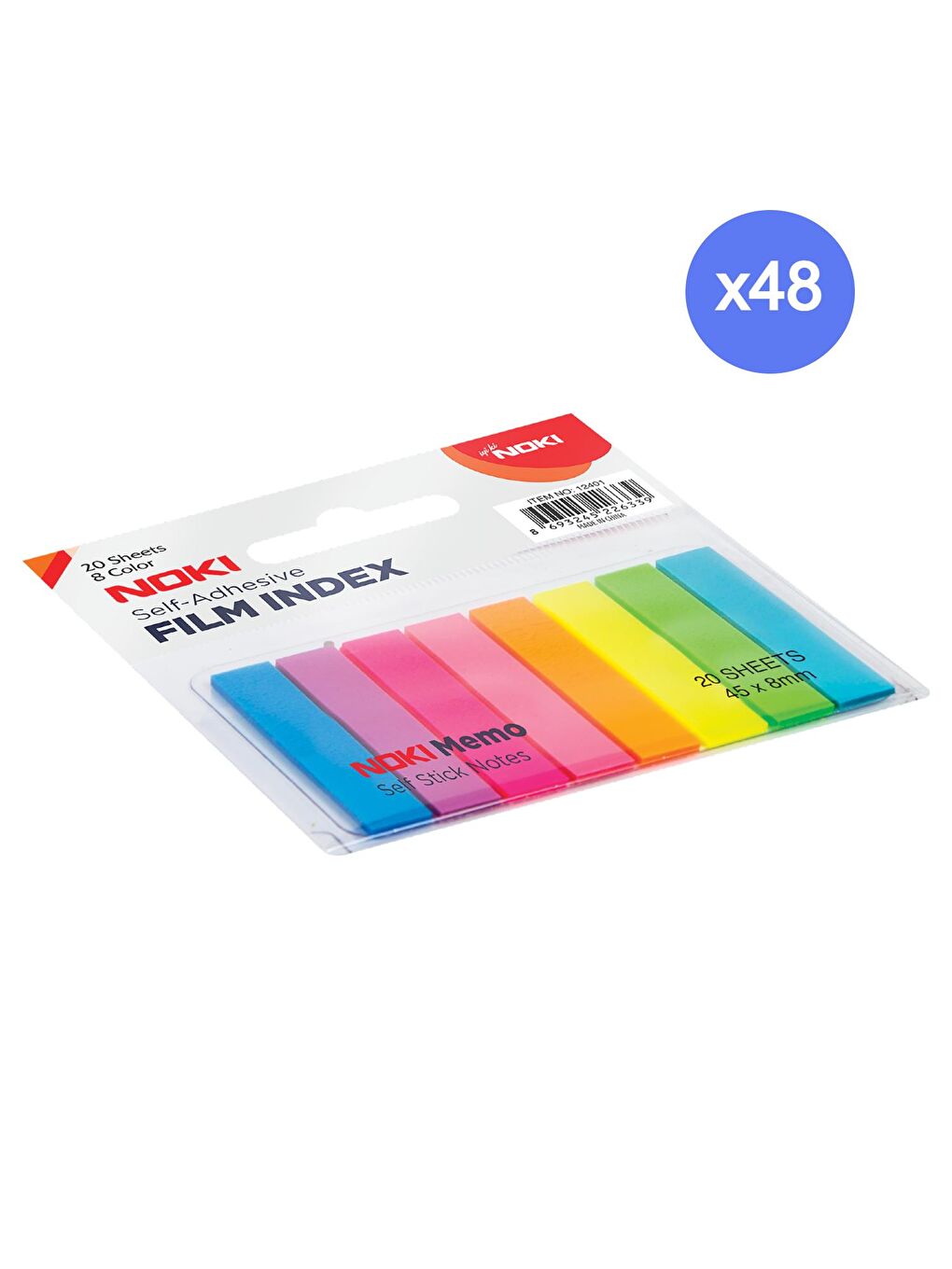 Memo 8 Renk Film İndex 48 Adet (12401)