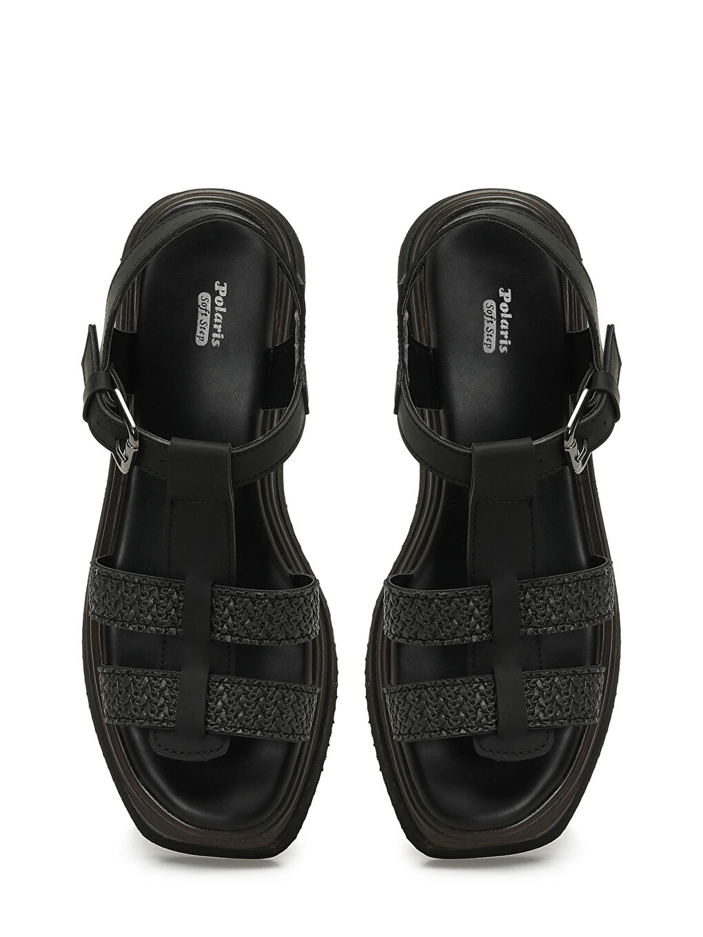 325064.Z 5FX Gri Kadın Dolgu Topuk Sandalet-3