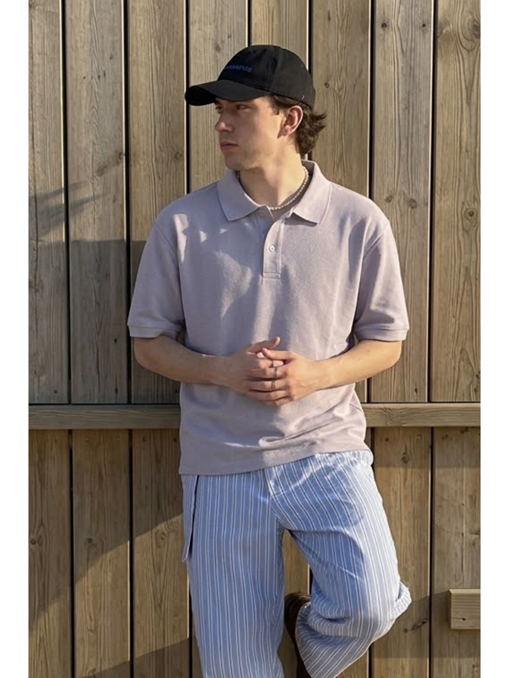 Erkek Casual Rahat Gri Polo Yaka Tişört-3