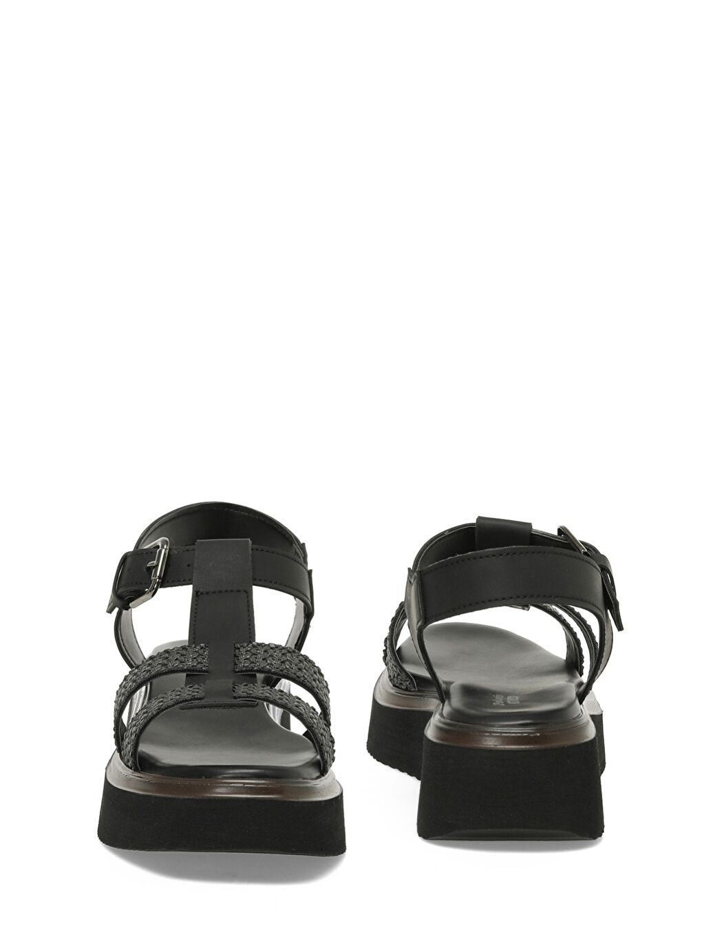 325064.Z 5FX Gri Kadın Dolgu Topuk Sandalet-4