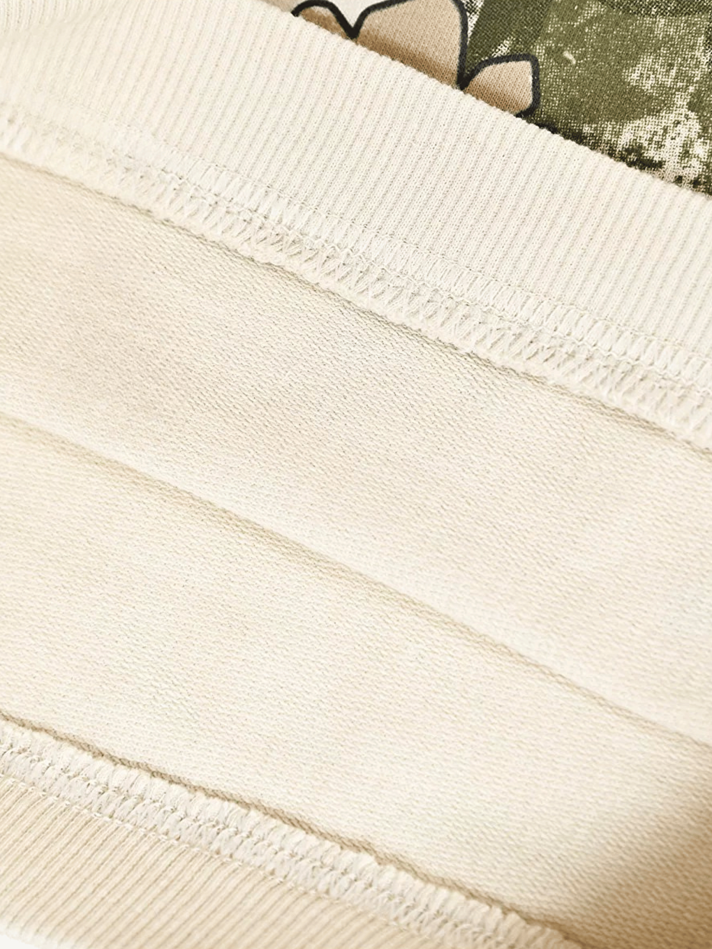 Bej Bisiklet Yaka Baskılı Erkek Bebek Sweatshirt ve Eşofman Alt 2'li Takım-3