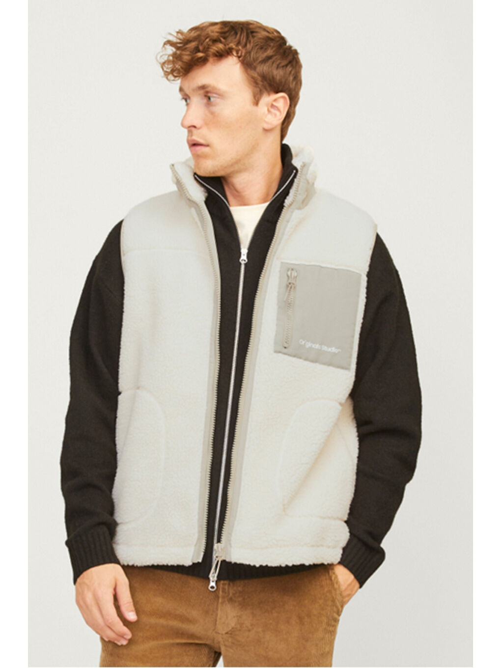 Ekru Originals Jorvesterbro Regular Fit Dik Yaka Fermuarlı Yelek 12260453-1