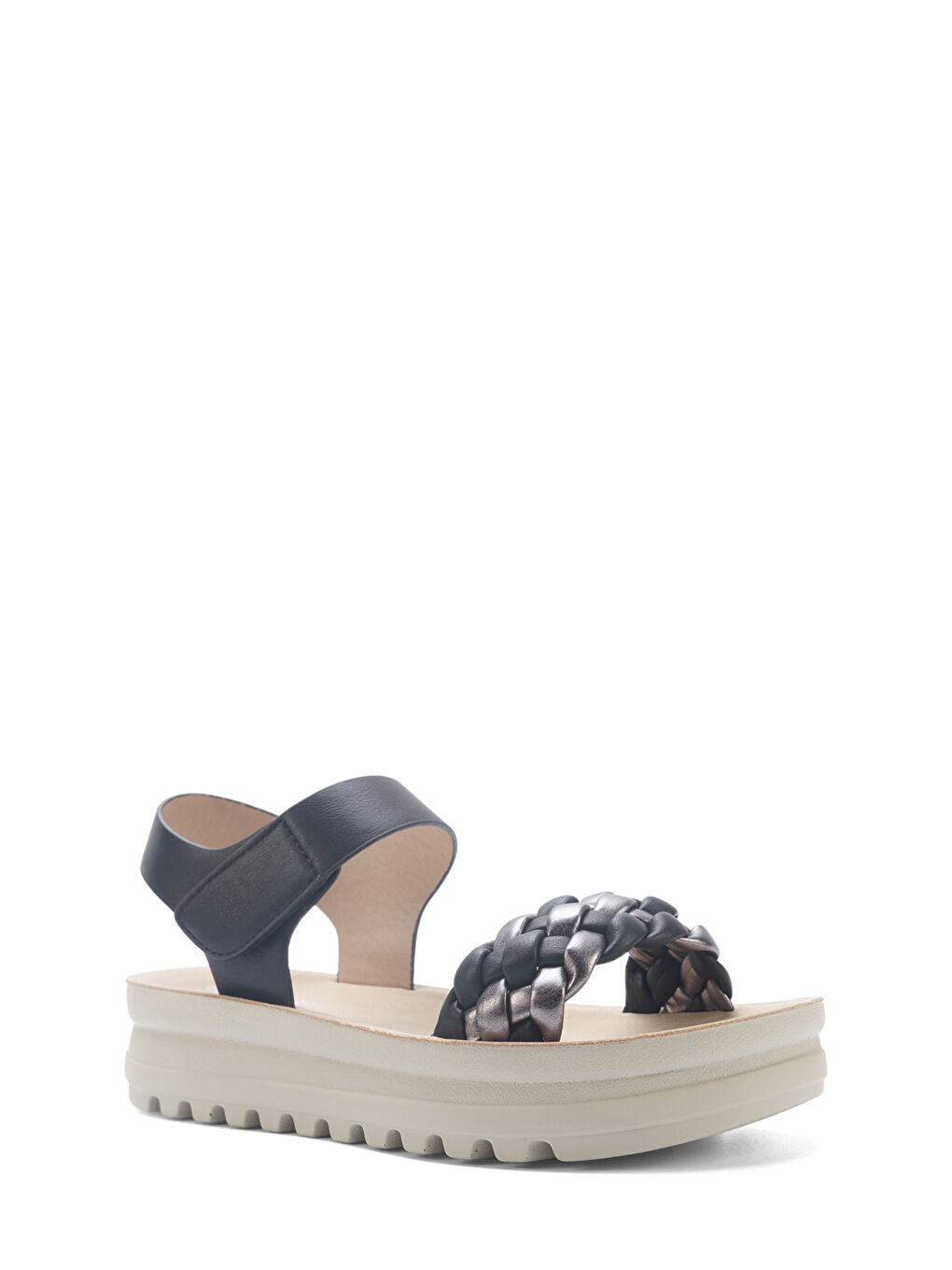 325572.Z 5FX Siyah Kadın Kalın Taban Sandalet-1