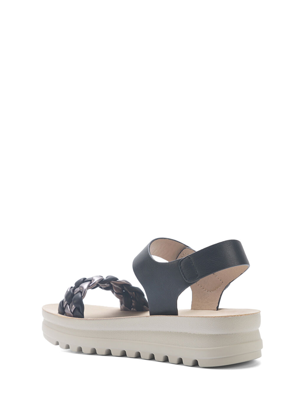 325572.Z 5FX Siyah Kadın Kalın Taban Sandalet-2