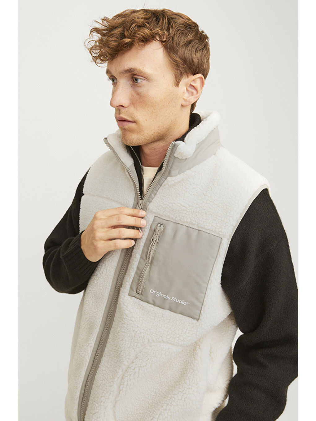 Ekru Originals Jorvesterbro Regular Fit Dik Yaka Fermuarlı Yelek 12260453-2
