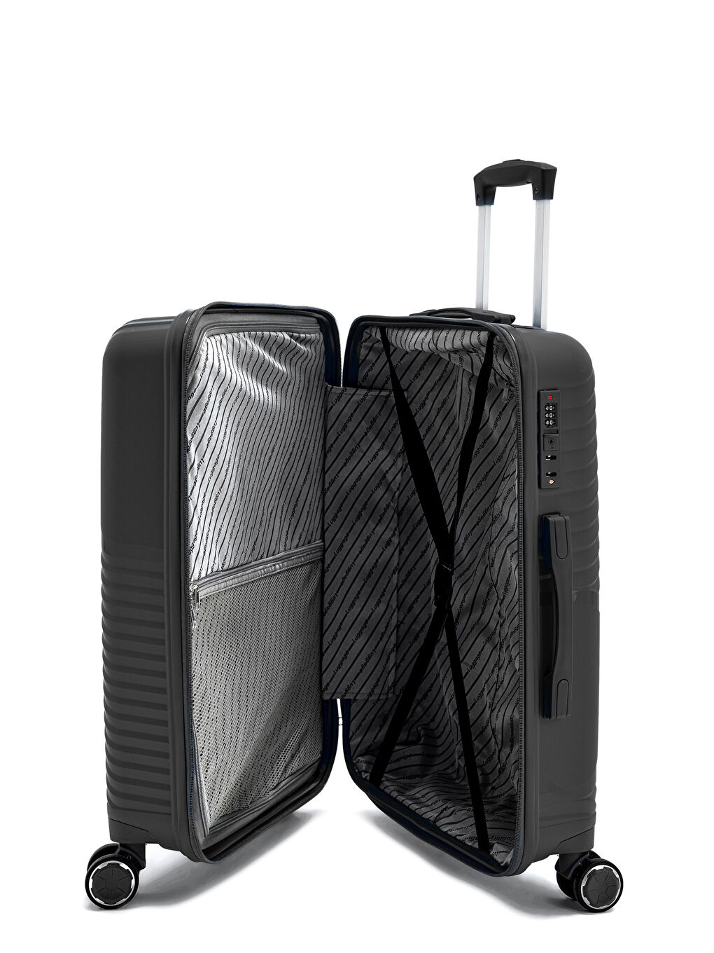 Siyah İthal Pp Elegance Orta Boy Valiz-5