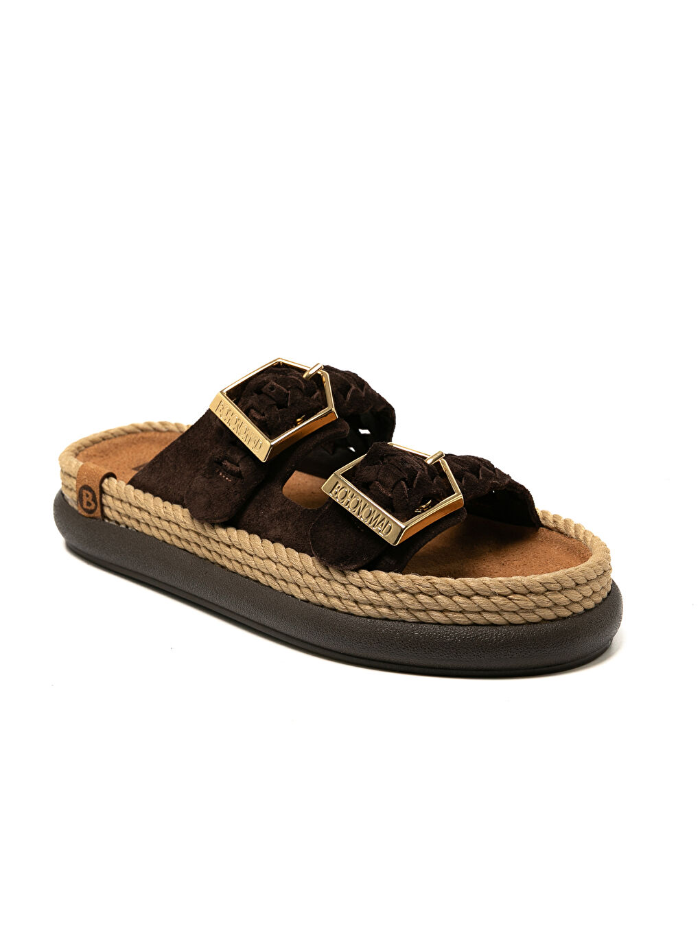 Kahverengi SYDOR12-00019 Sydney Örgü Kadın Terlik Koyu Kahve-1