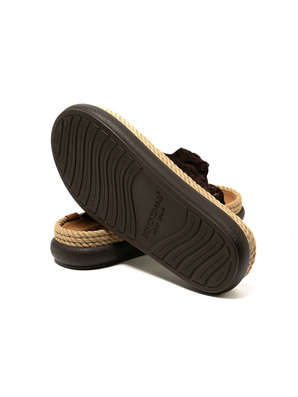 Kahverengi SYDOR12-00019 Sydney Örgü Kadın Terlik Koyu Kahve-5