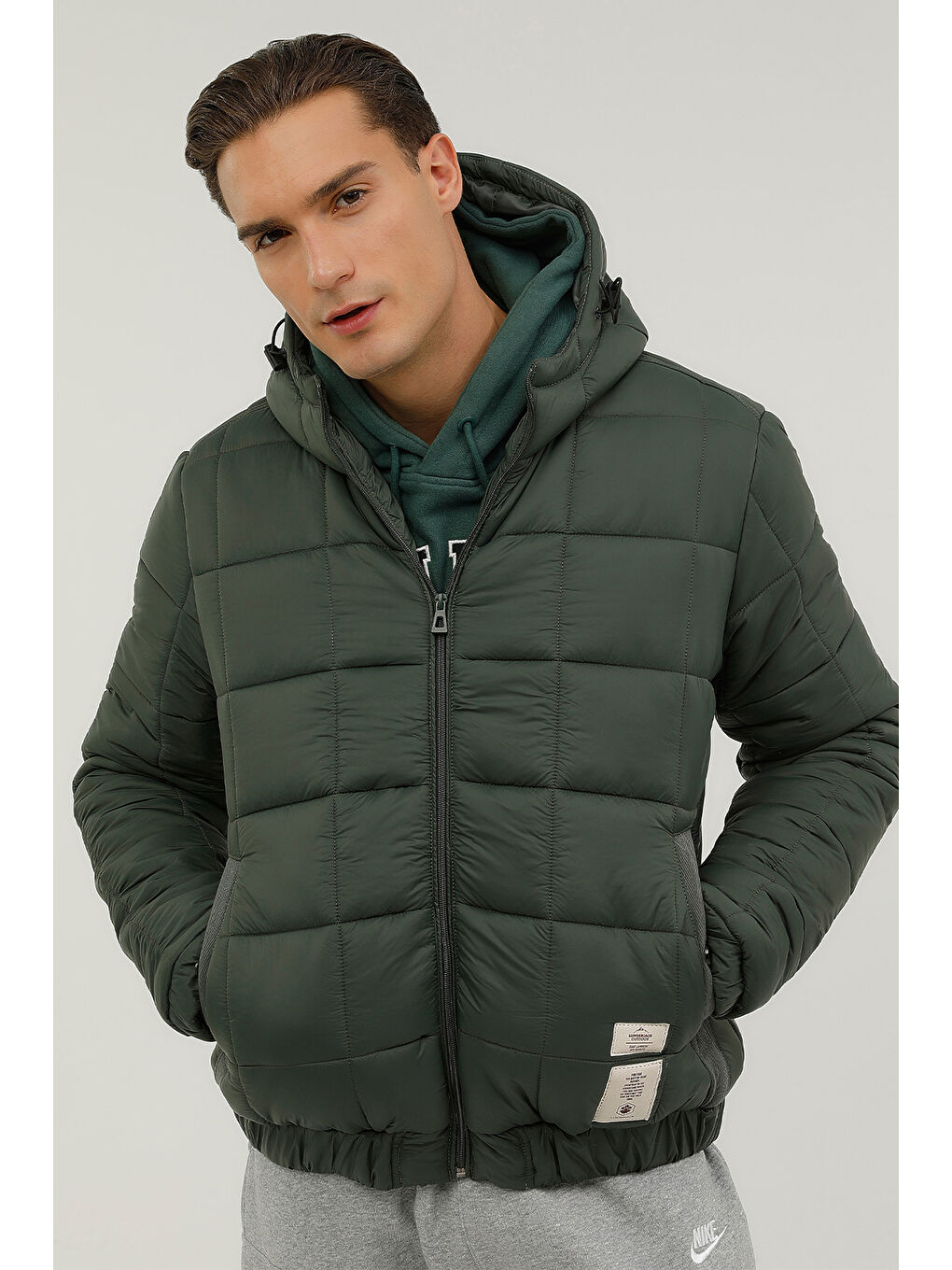 Yeşil M-ABELARD COAT 2PR ORMAN YESILI Erkek Kısa Kaban-5