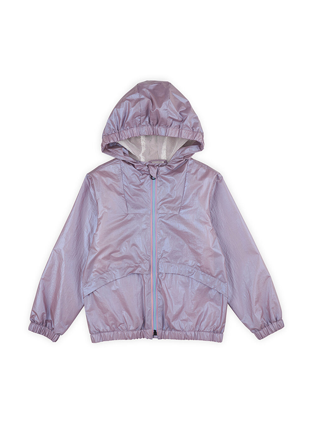 Kız Çocuk Kapüşonlu Yağmurluk Lila-5