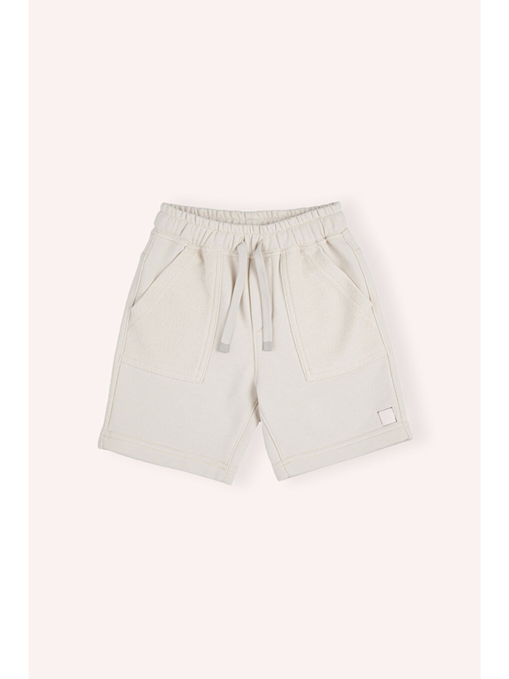Erkek Çocuk Cepli Örme Şort Bej-1