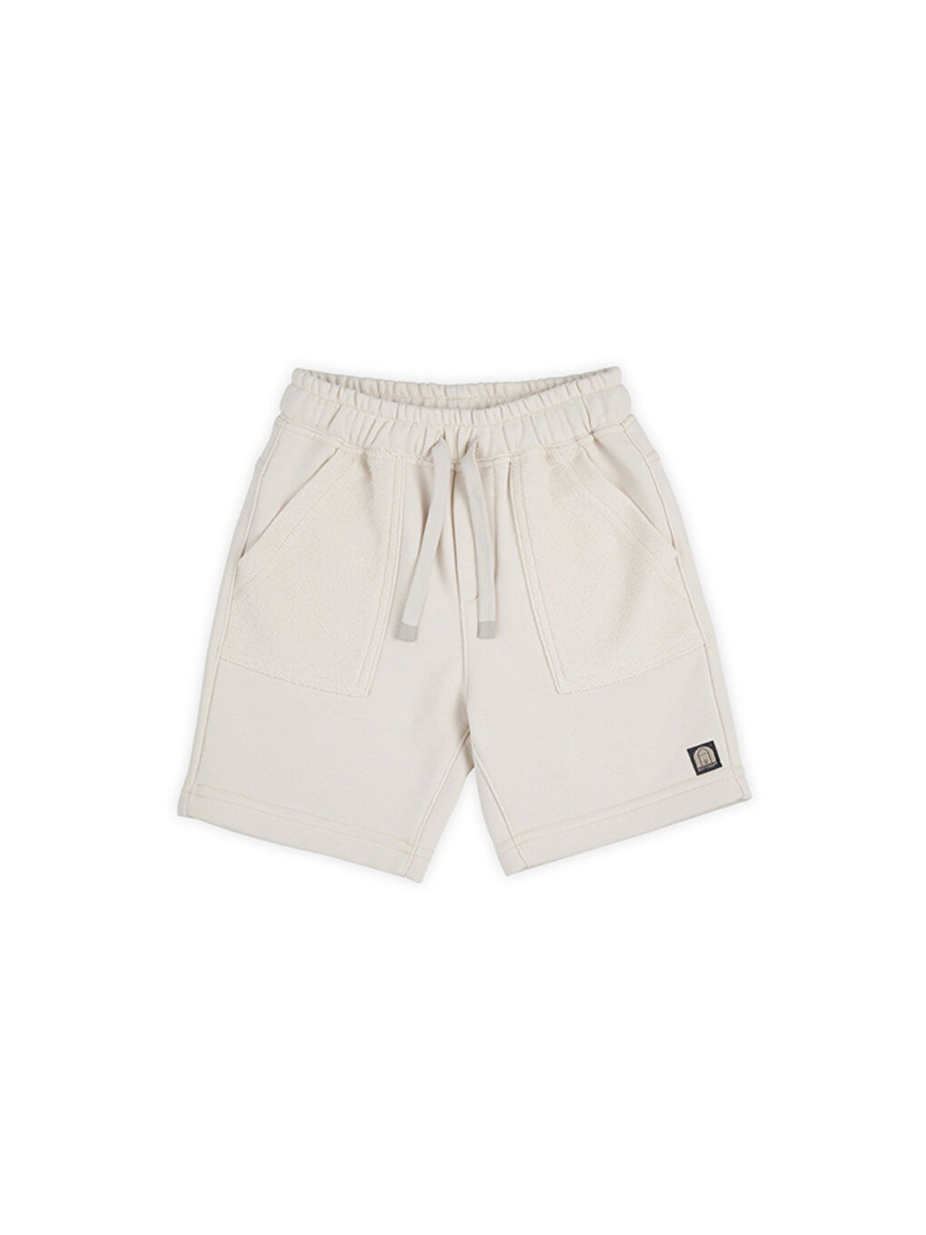 Erkek Çocuk Cepli Örme Şort Bej-5