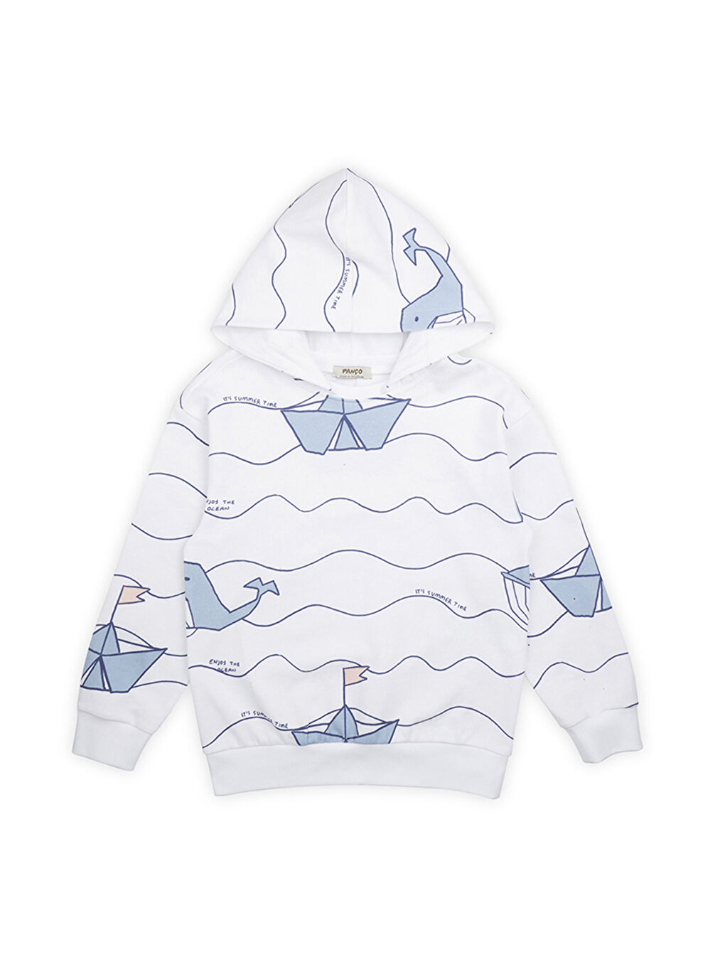 Erkek Çocuk Baskılı Sweatshirt Beyaz-1