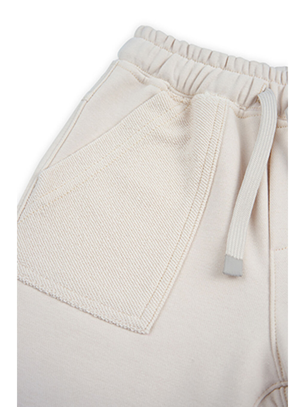 Erkek Çocuk Cepli Örme Şort Bej-7