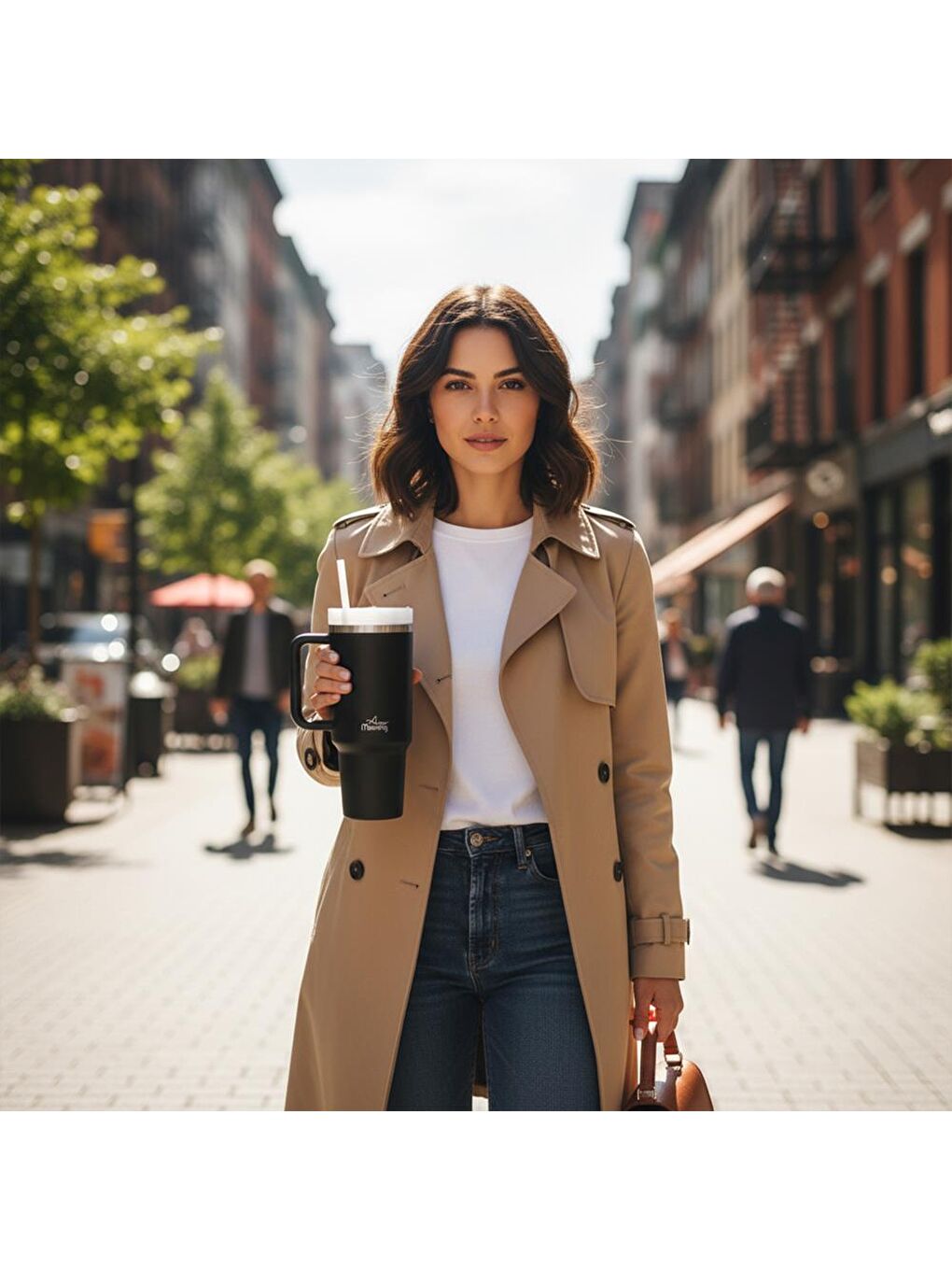 Vaha 1200 ml Üç Kademe Çevirmeli Kapaklı Çift Katman Çelik Termos Mug Siyah SI2440217-2