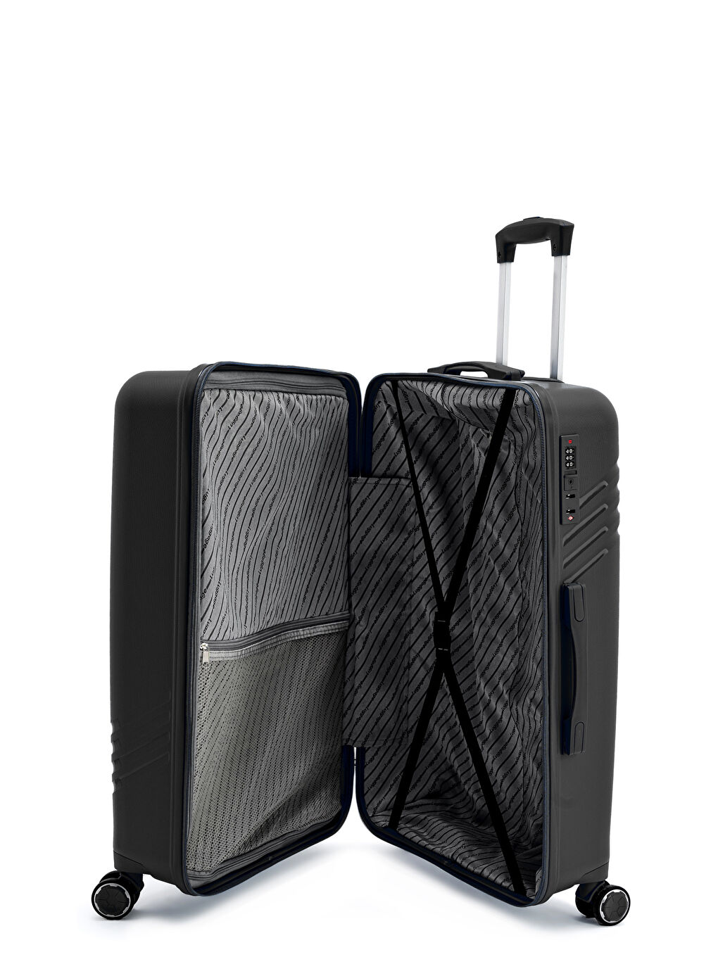 Siyah İthal Pp Urban Line Orta Boy Valiz-5