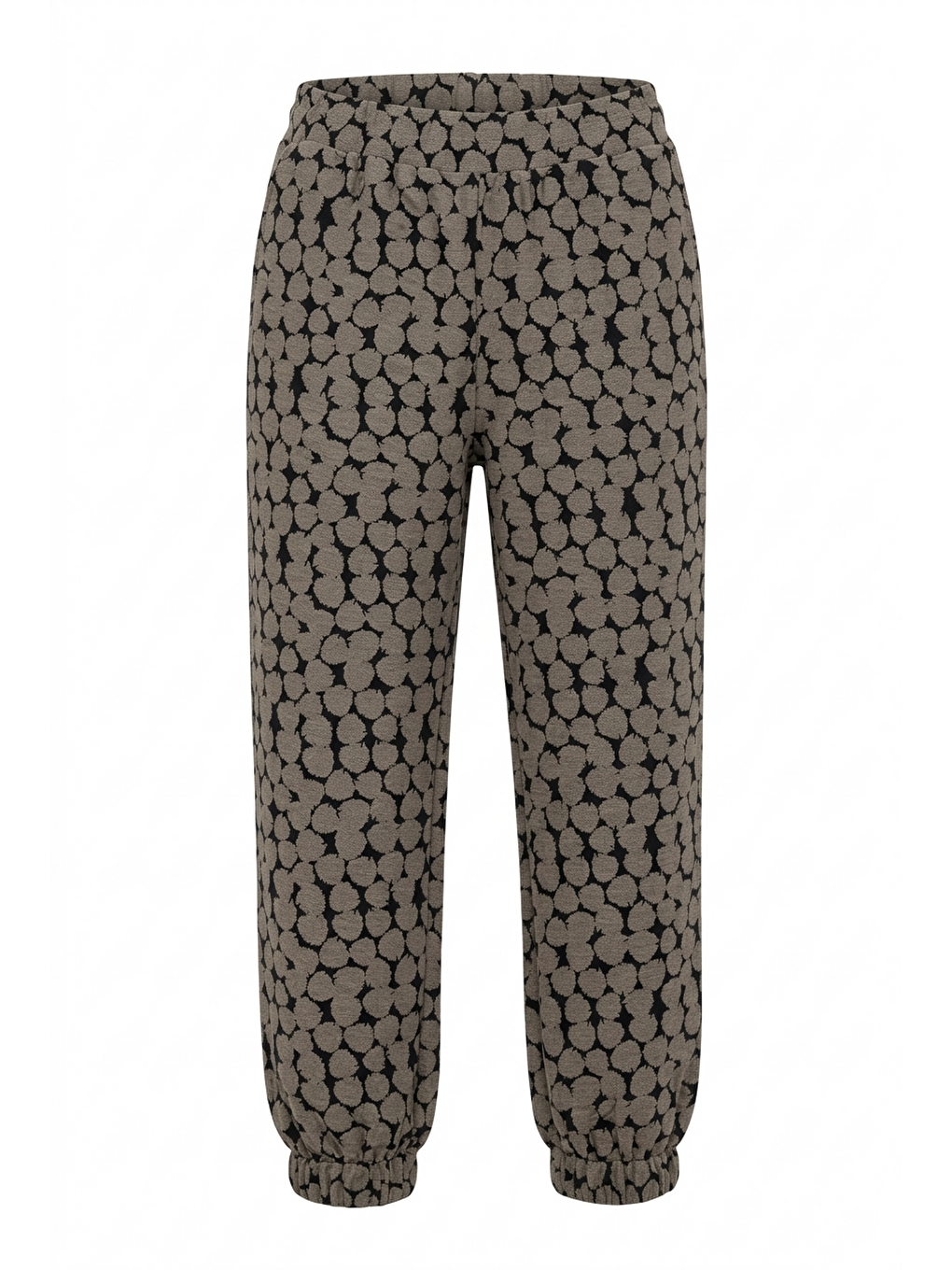 Kahverengi Beli Paçası Lastikli Cepli Esnek Kumaşlı Jogger Pantolon-5