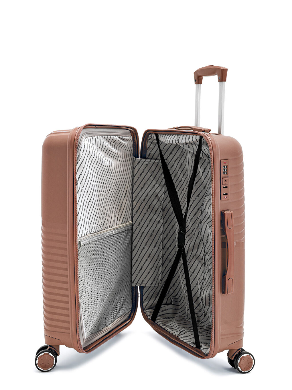 Pembe İthal Pp Elegance Orta Boy Valiz-5