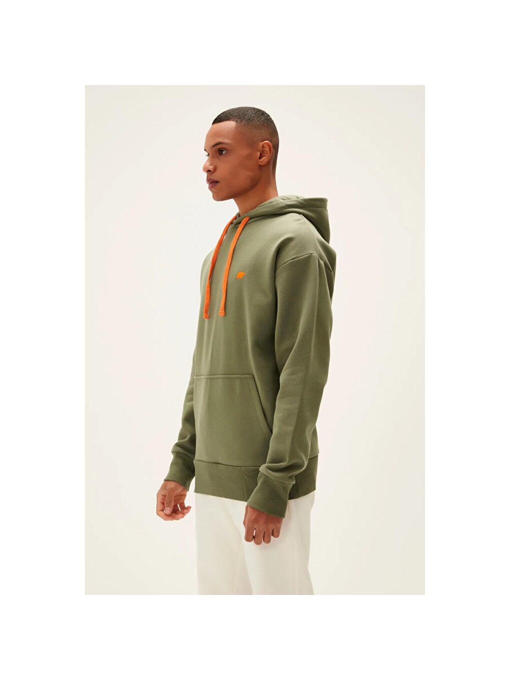 Blaze Erkek Haki Kapüşonlu Sweatshirt Hoodie-2