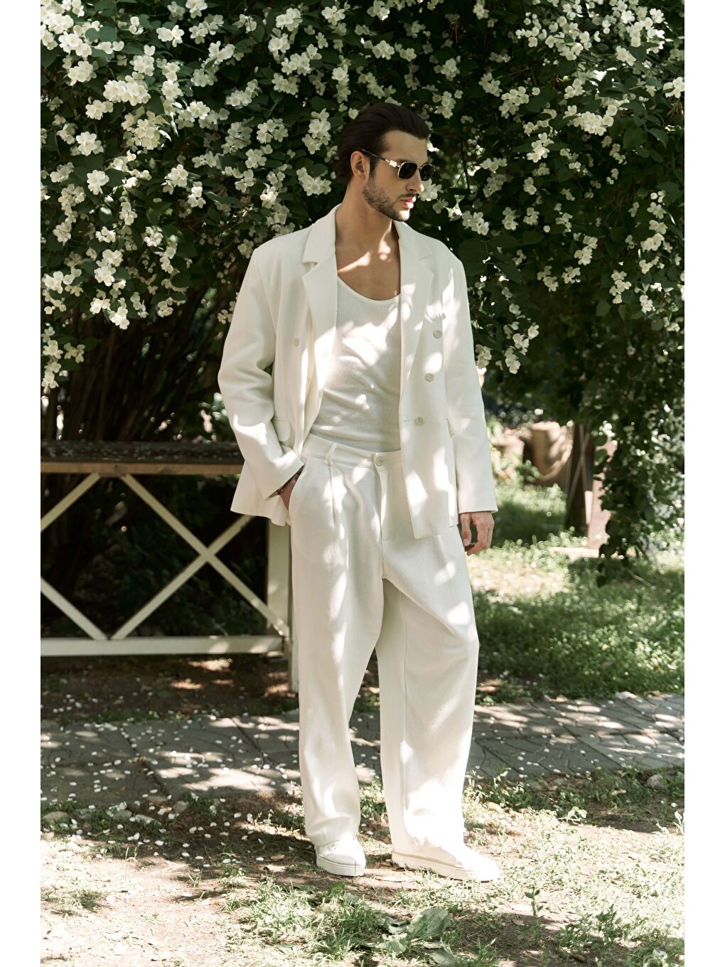 Ayyubay Pileli Ekru Erkek Pantolon