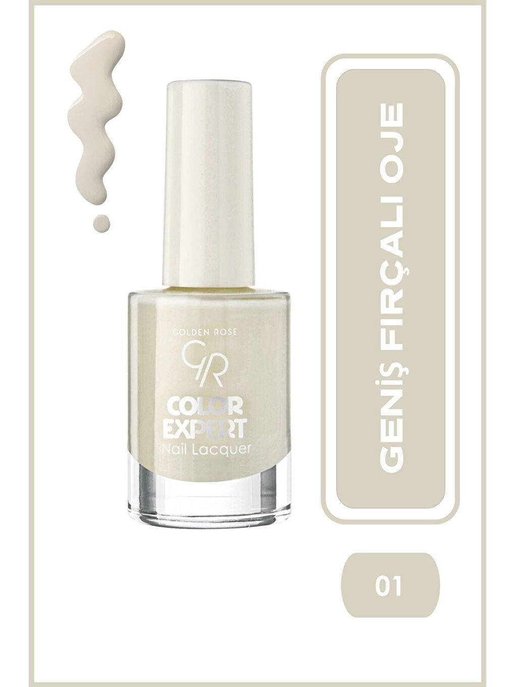 Color Expert Nail Lacquer No: 01 Opac White -geniş Fırçalı Oje