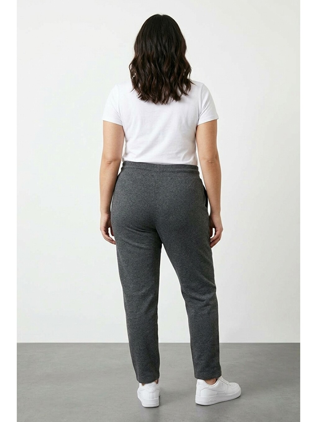 Gri Şardonlu Cepli Jogger Pantolon-3