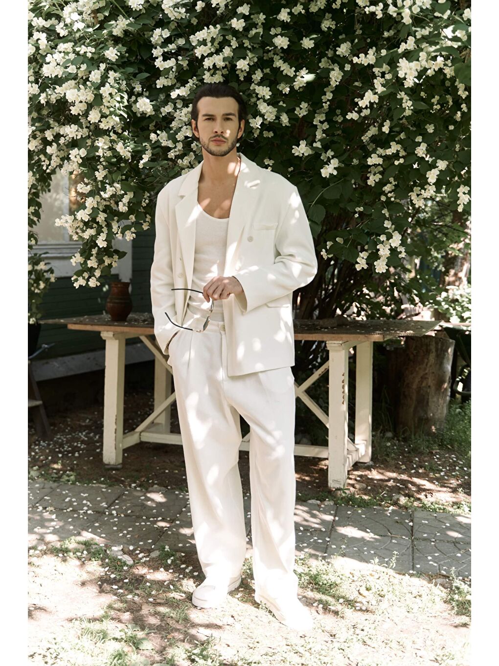 Ayyubay Pileli Ekru Erkek Pantolon-1