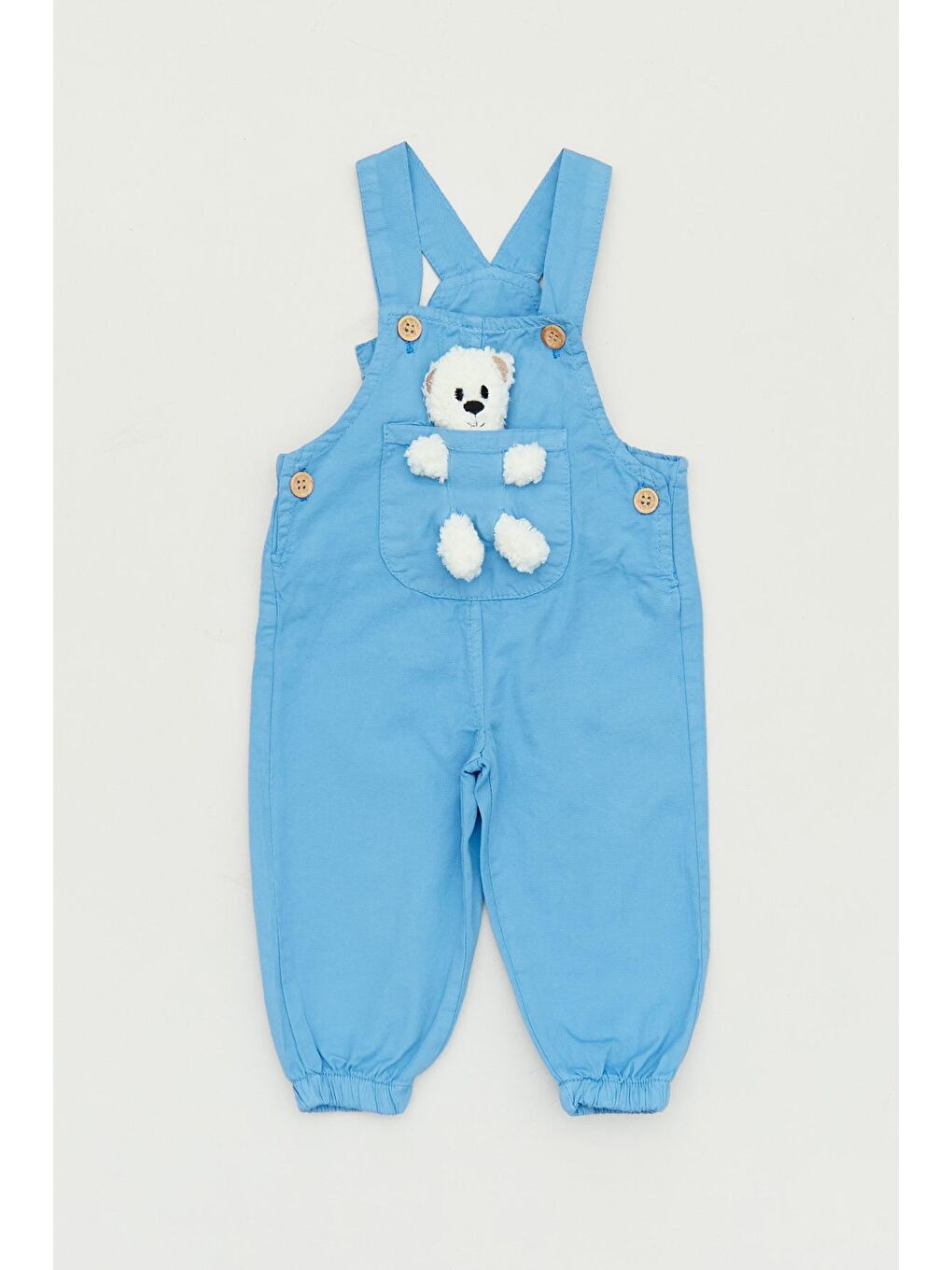Mavi Ayıcıklı Unisex Çocuk Salopet