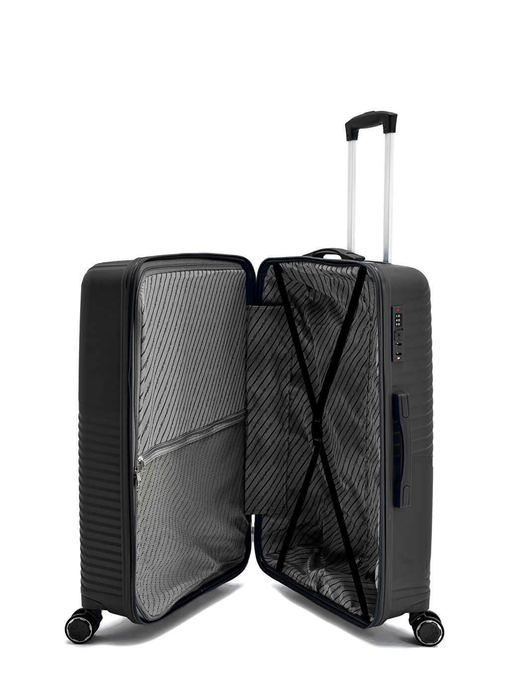 Siyah İthal Pp Elegance Büyük Boy Valiz-5